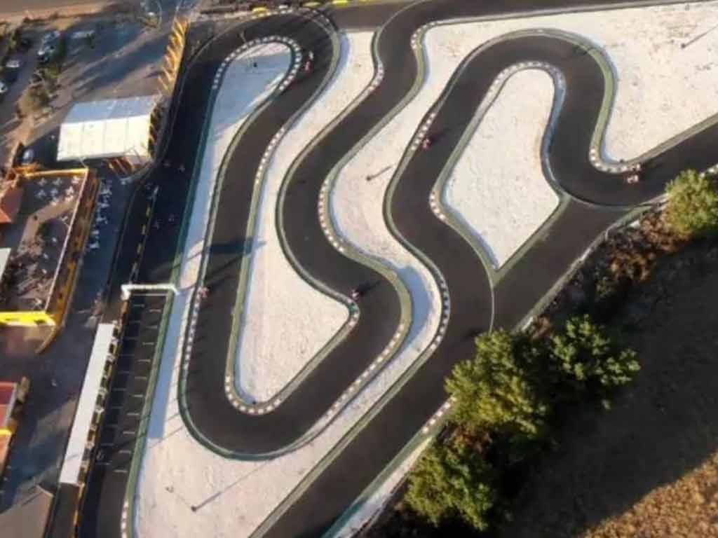 Vista aérea del circuito de Karting Olivenza